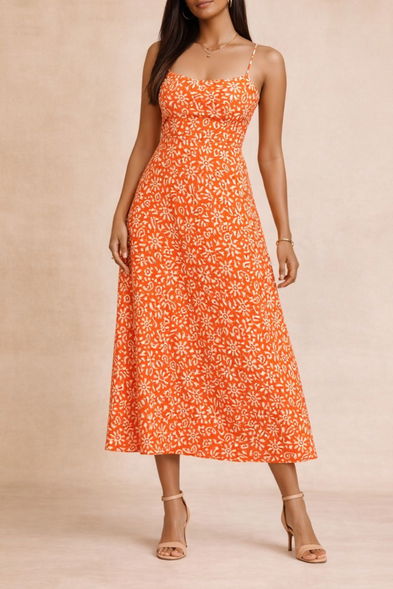 sachin and babi light blue dress Orange Party Dresses main image 1