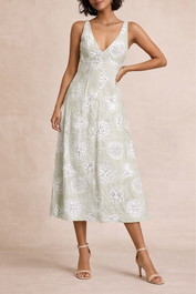 dress hire party Kinga Csilla Sleeveless Santorini Green Dress