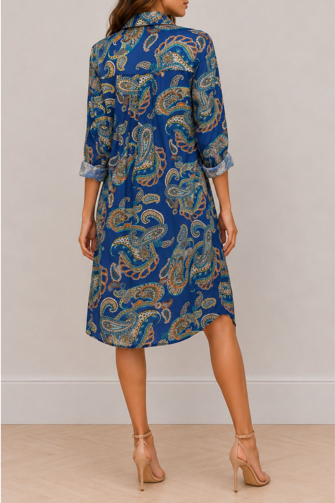 Dress Hire Party M.I.L.S.O.N	Linda Dress Paisley Print - Ocean Knee length