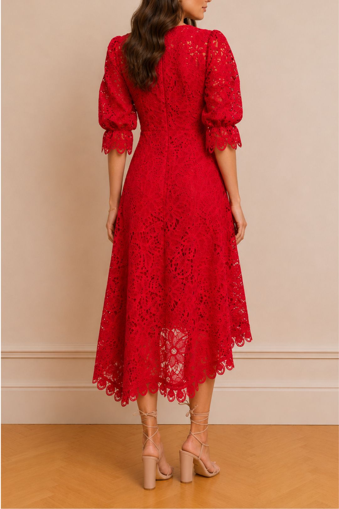 Dress Hire Party Moss and Spy Macgraw Short Sleeve Dress Red