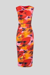 Dress Hire Party Mossman Allure Midi Dress Orange Print