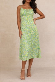 Dress Hire Party Neon & Nylon	Neozippa Strap Calf Dress Green