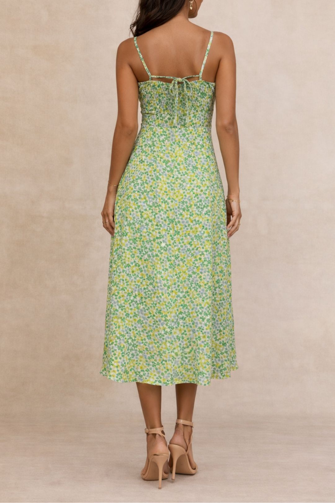 Dress Hire Party Neon & Nylon	Neozippa Strap Calf Dress Green