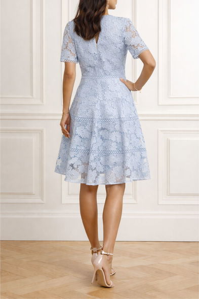 knee length dresses for ladies Aphrodyte Lace Maxi Dress Navy main image 1