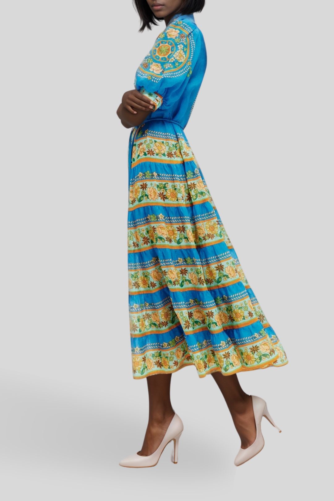 knee length dresses for ladies Alemais Linda Tiered Midi Dress main image 0