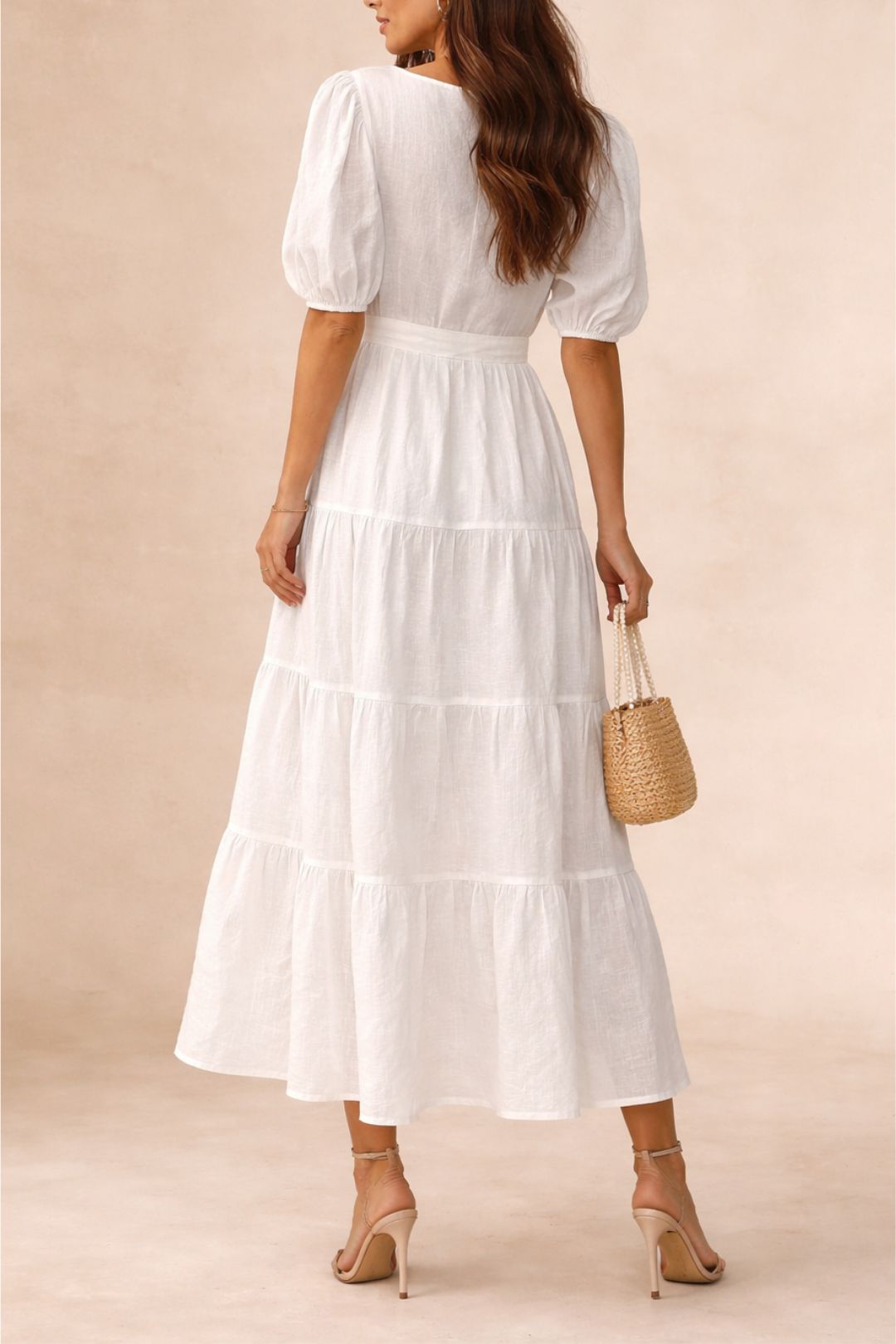 dress hire resort getaway AERE	Front Twisted Midi Dress