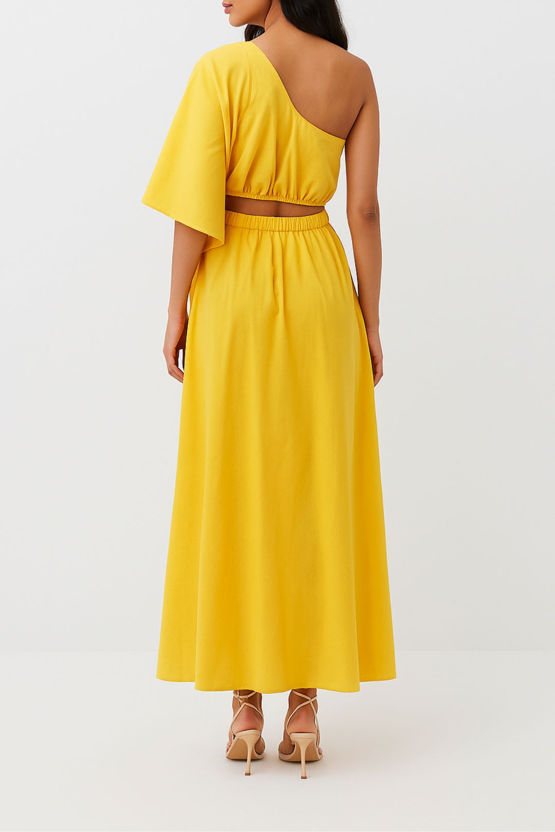 Dress Hire summer wedding CAMILLA AND MARC Wally Dress yellow one shoulder