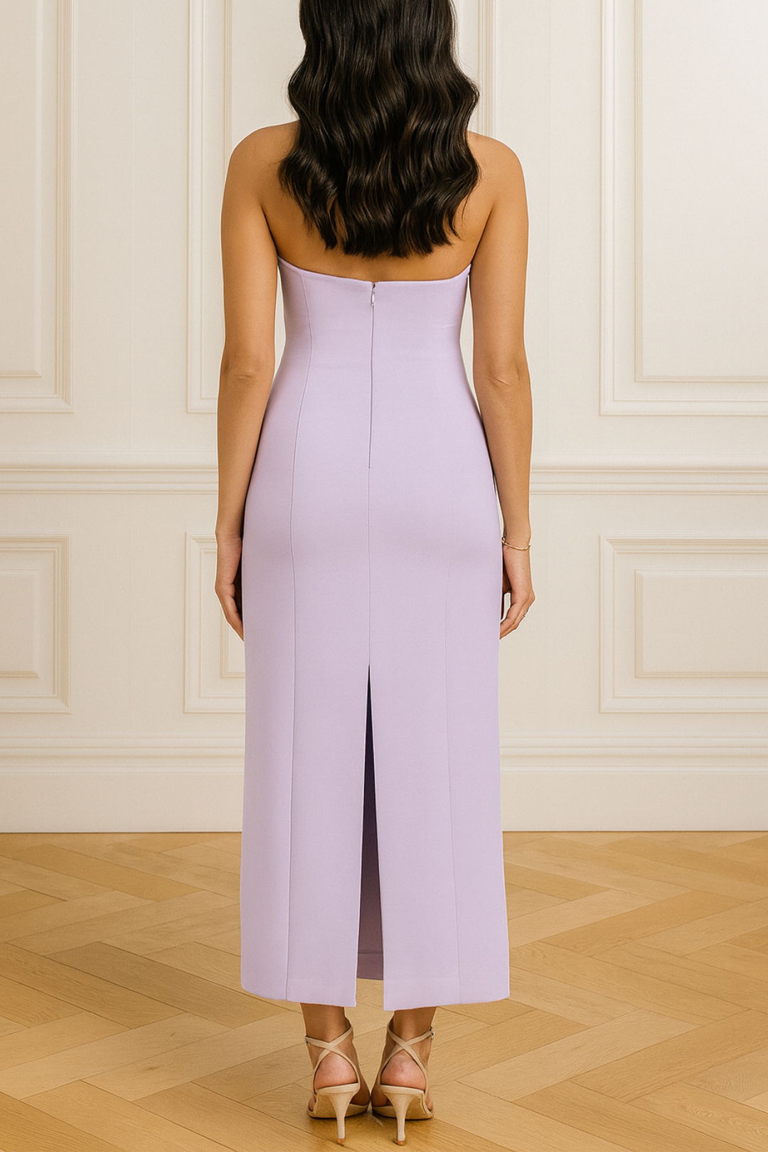 Hire Oyster Strapless Dress in Lilac | Kookai | GlamCorner
