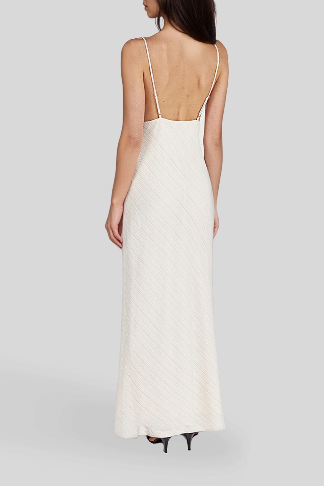 dress hire wedding guest Dissh Loz Cream Slip Midi Dress