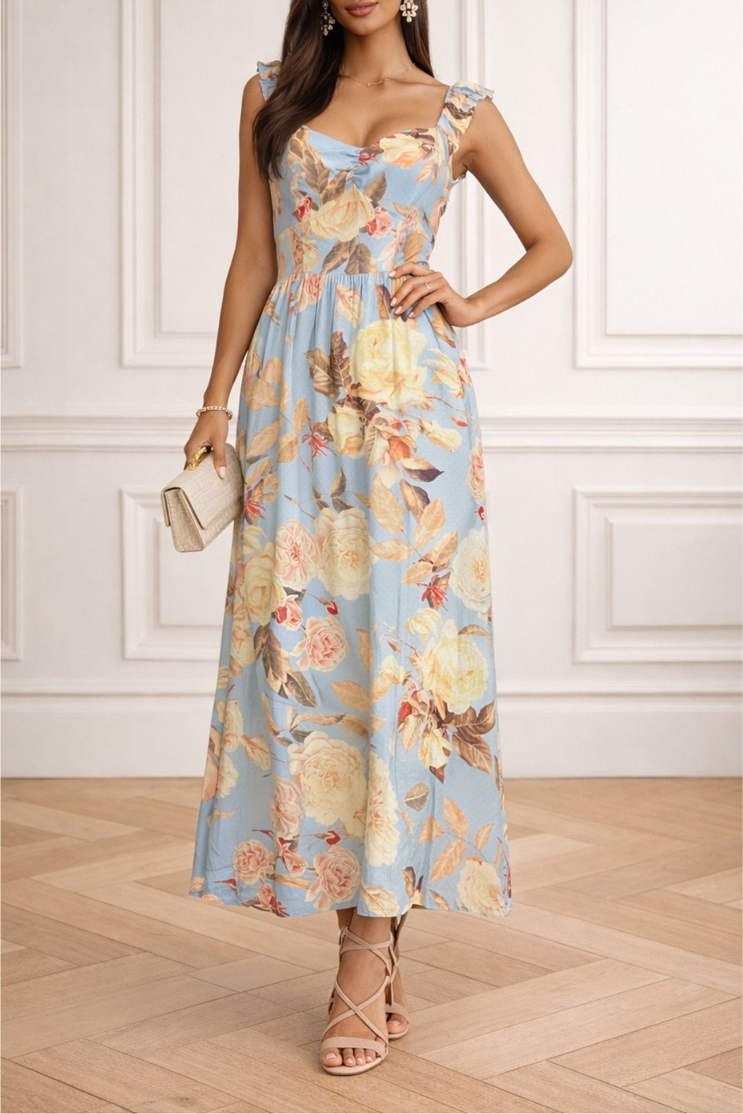 Dress Hire Wedding Guest Guess Susanna Dress - Peach Fiore