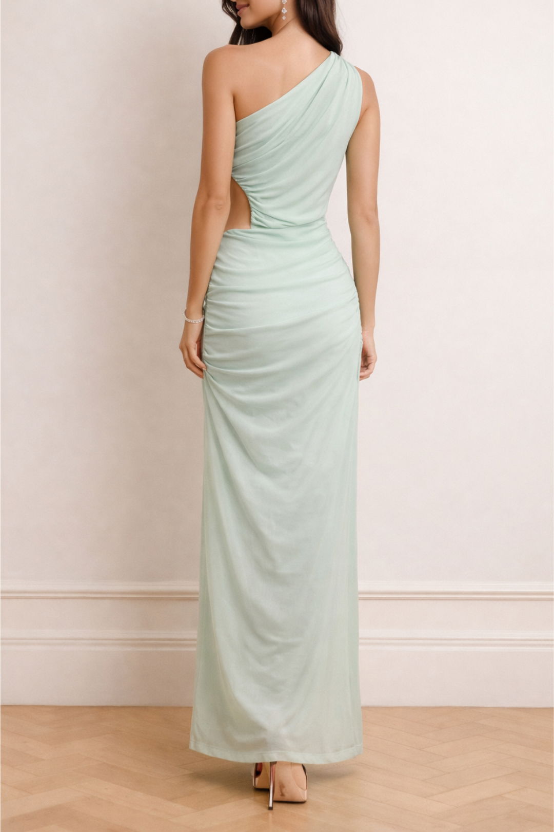 kookai green silk dress Hire Alisa Maxi in | SL40-AUG-2025