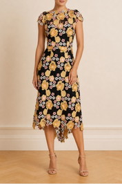 Dress Hire Wedding Guest Moss and Spy  Petal A-Line Midi Dress