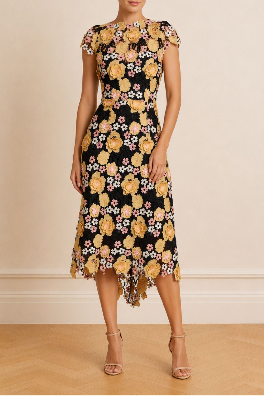 Dress Hire Wedding Guest Moss and Spy  Petal A-Line Midi Dress