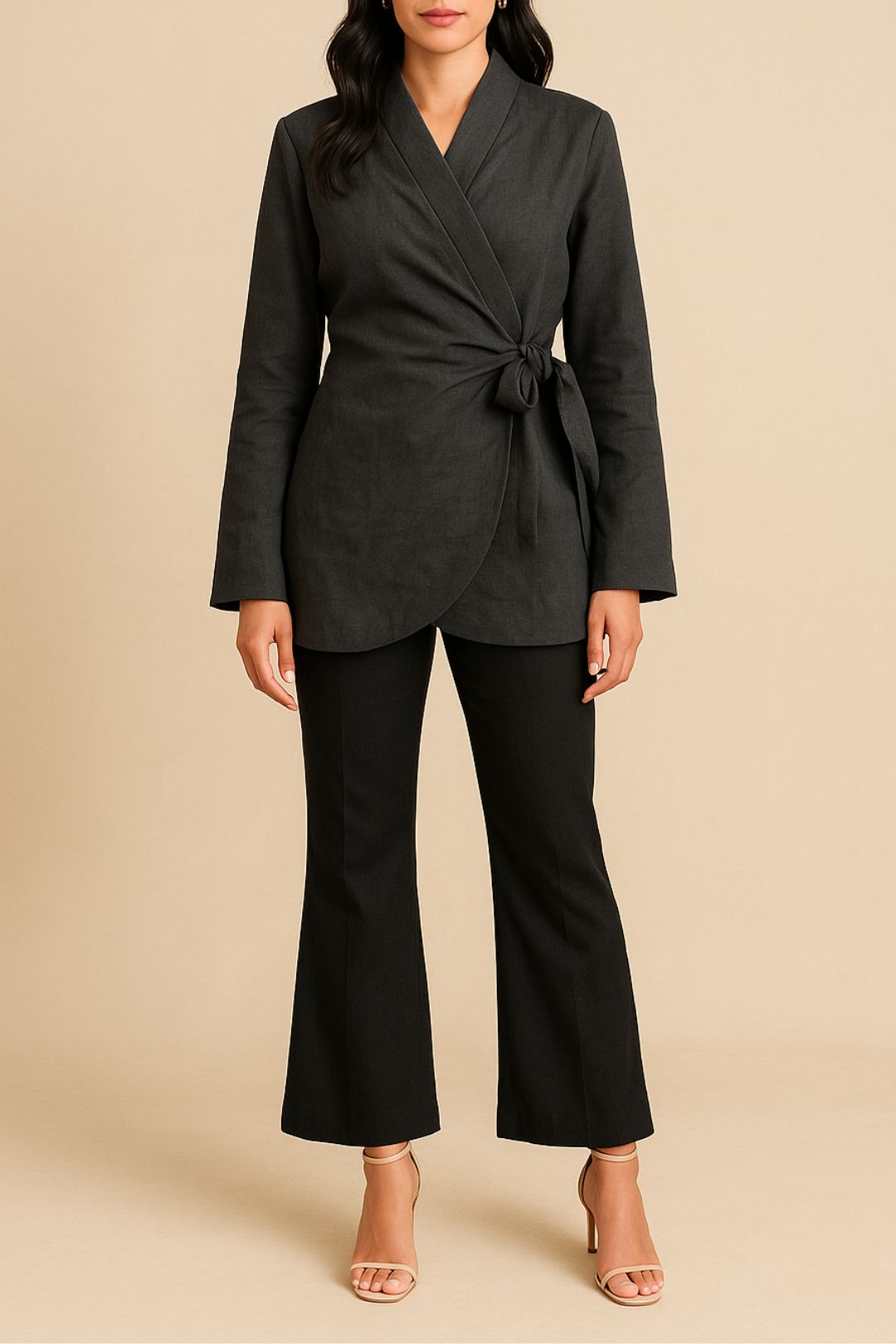 Dress Hire Work event AERE	Wrap Detail Dress