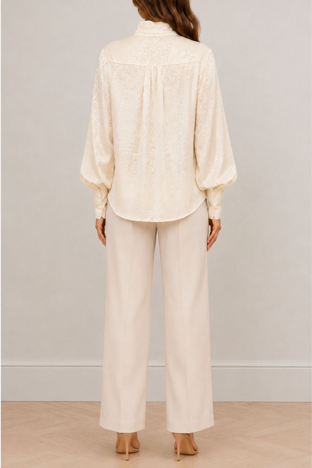 Dress Hire Work event Brave+True	Primerose Top - Off-White Croc