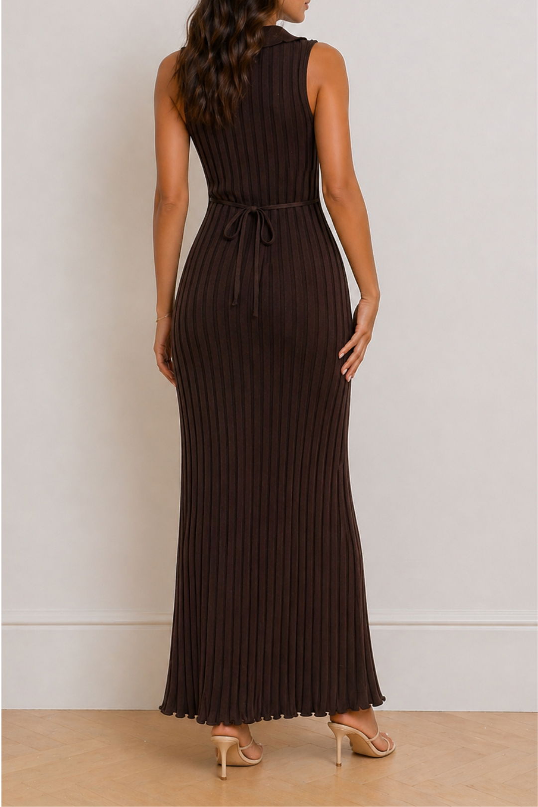 Dress Hire Work Event Dissh Hal Choc Midi Dress Sleeveless