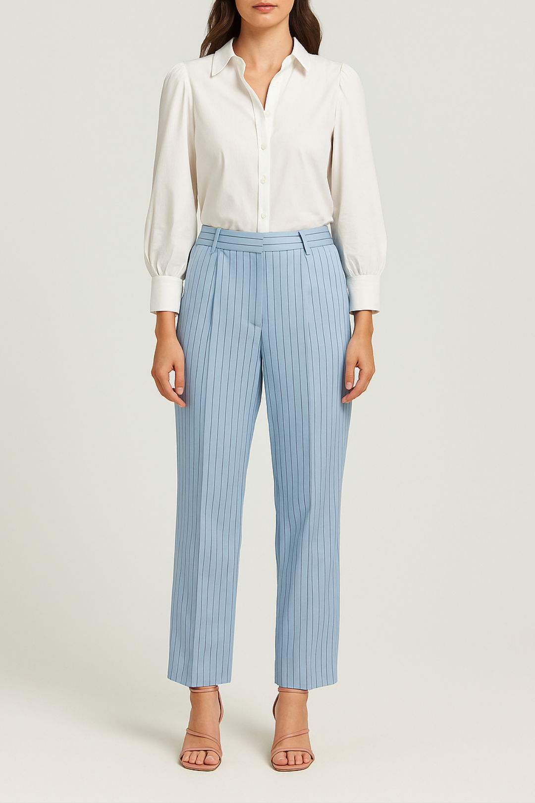 Blue Pleated Pant