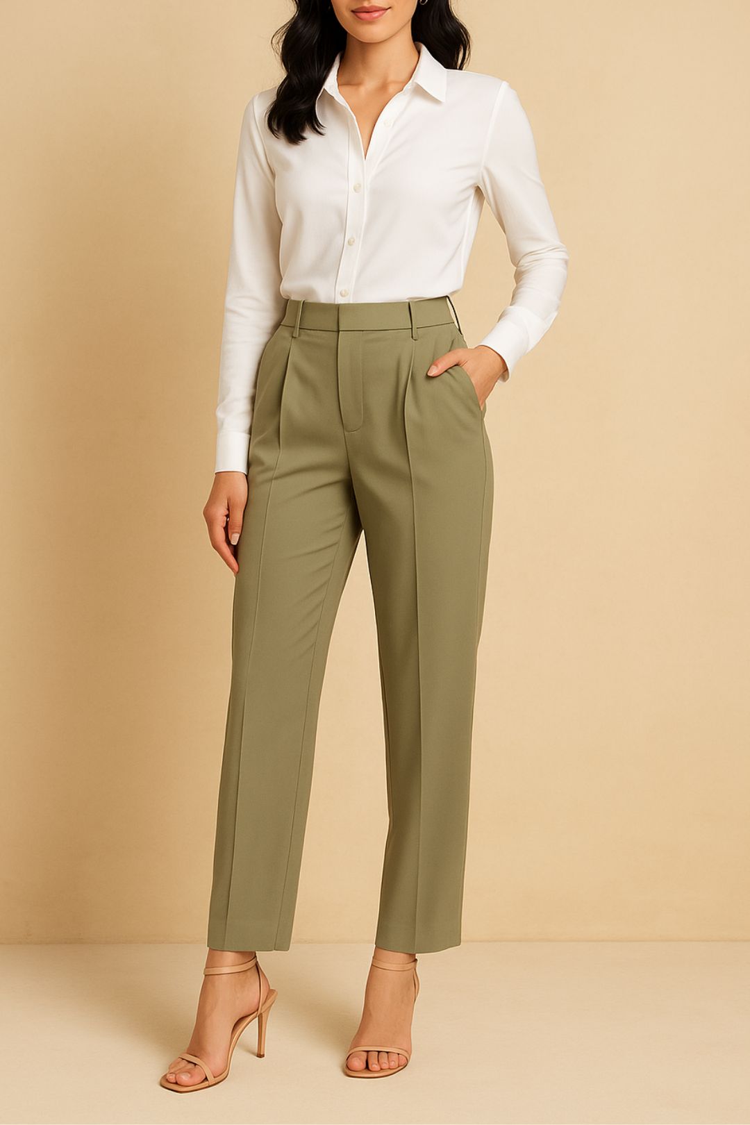 dress hire work function SIR	Adrien Trouser in Sage
