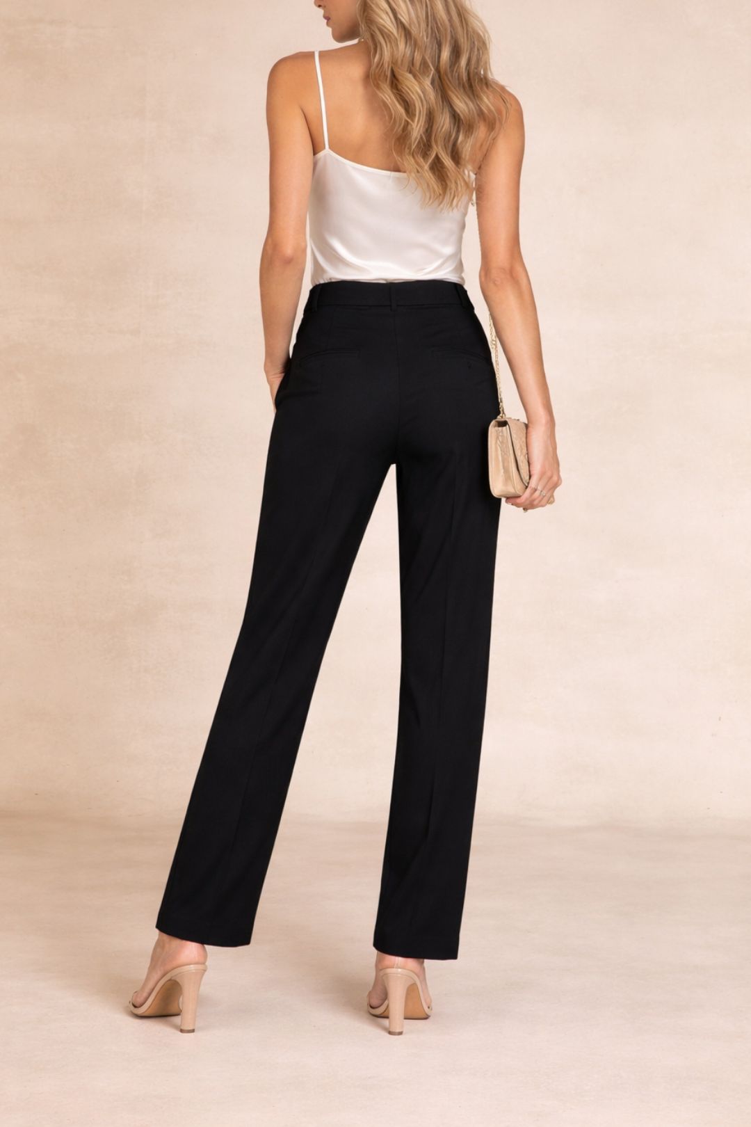 Dress Hire Work event Veronika Maine	Black Tailored Straight Leg Pants