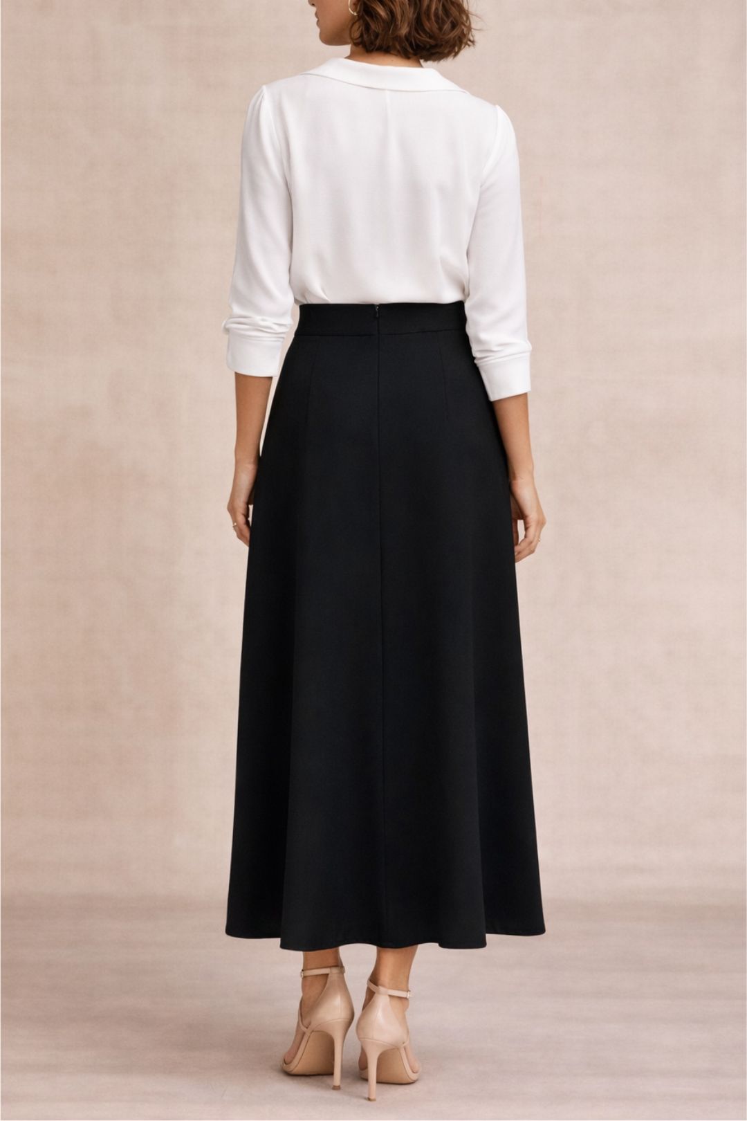 Dress Hire Work Event Veronika MaineRuffled Black Midi