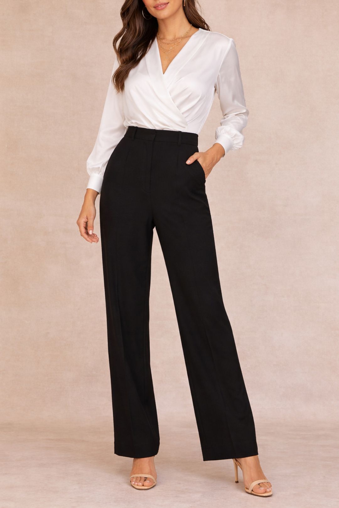 Dress Hire Work event Veronika MaineStraight Pant in Black