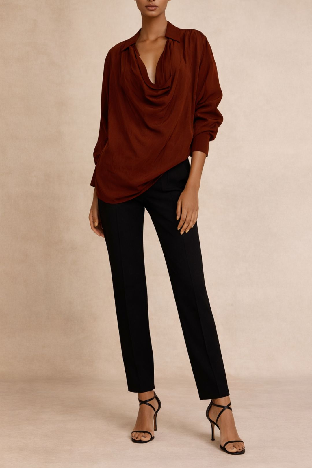 Dress Hire Work Function Veronika Maine	Cowl Neck Acetate Top