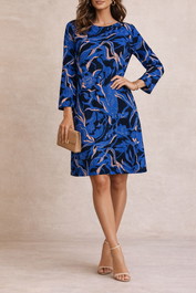 Dress Hire work event Y.A.S Jaguar Shirt Dress Print Blue