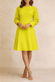 Dress Hire Work function CUE Rounded Sleeve Dress.