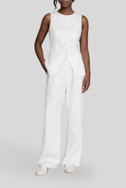 Dress hire casual Dissh - Alessia White Linen Vest