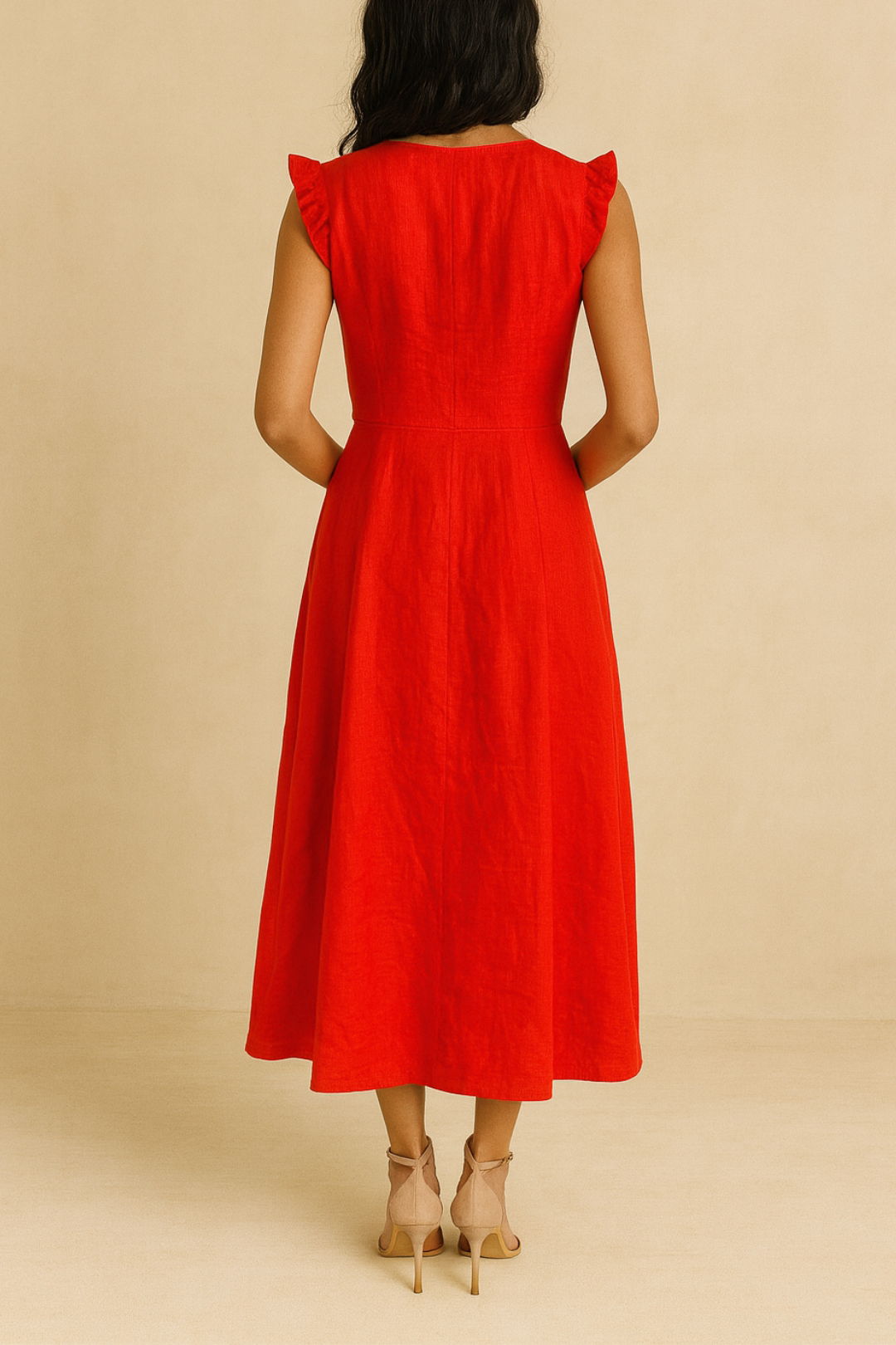 dress hire daytime event marcs Aviva Pure Linen Dress