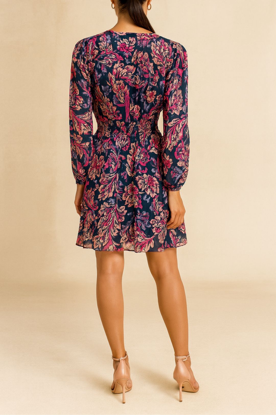 Dress Hire Work function MARCS Call Me Navy Dress Floral