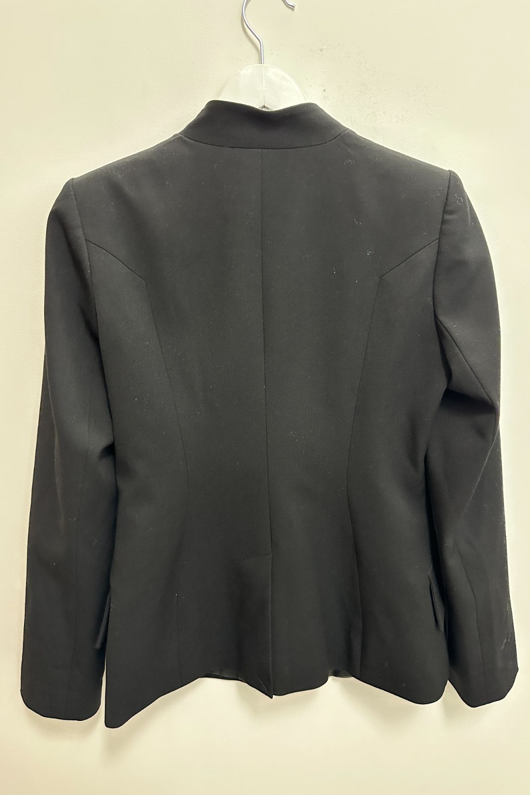 Buy Eco Twill Collarless Blazer in Black Cue GlamCorner
