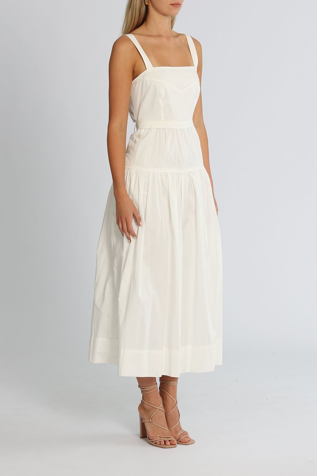 Elka Collective Farnsworth Dress White Midi