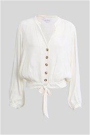 Elka Collective - Ivory Katia V-neck Shirt