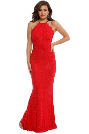 Elle Zeitoune - Lori Red Gown - Red - Front