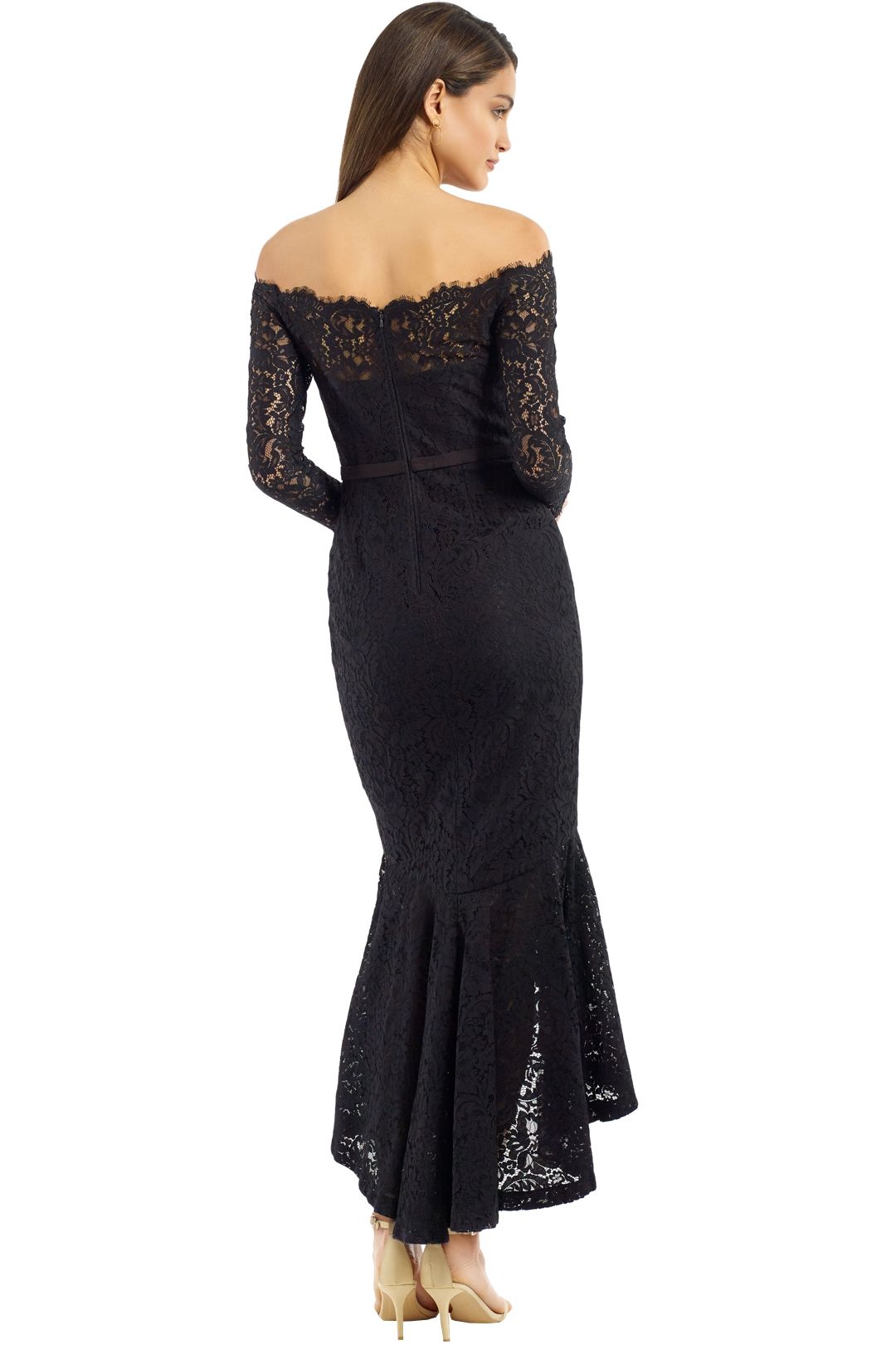 Marchesa Gown in Black by Elle Zeitoune for Rent | GlamCorner