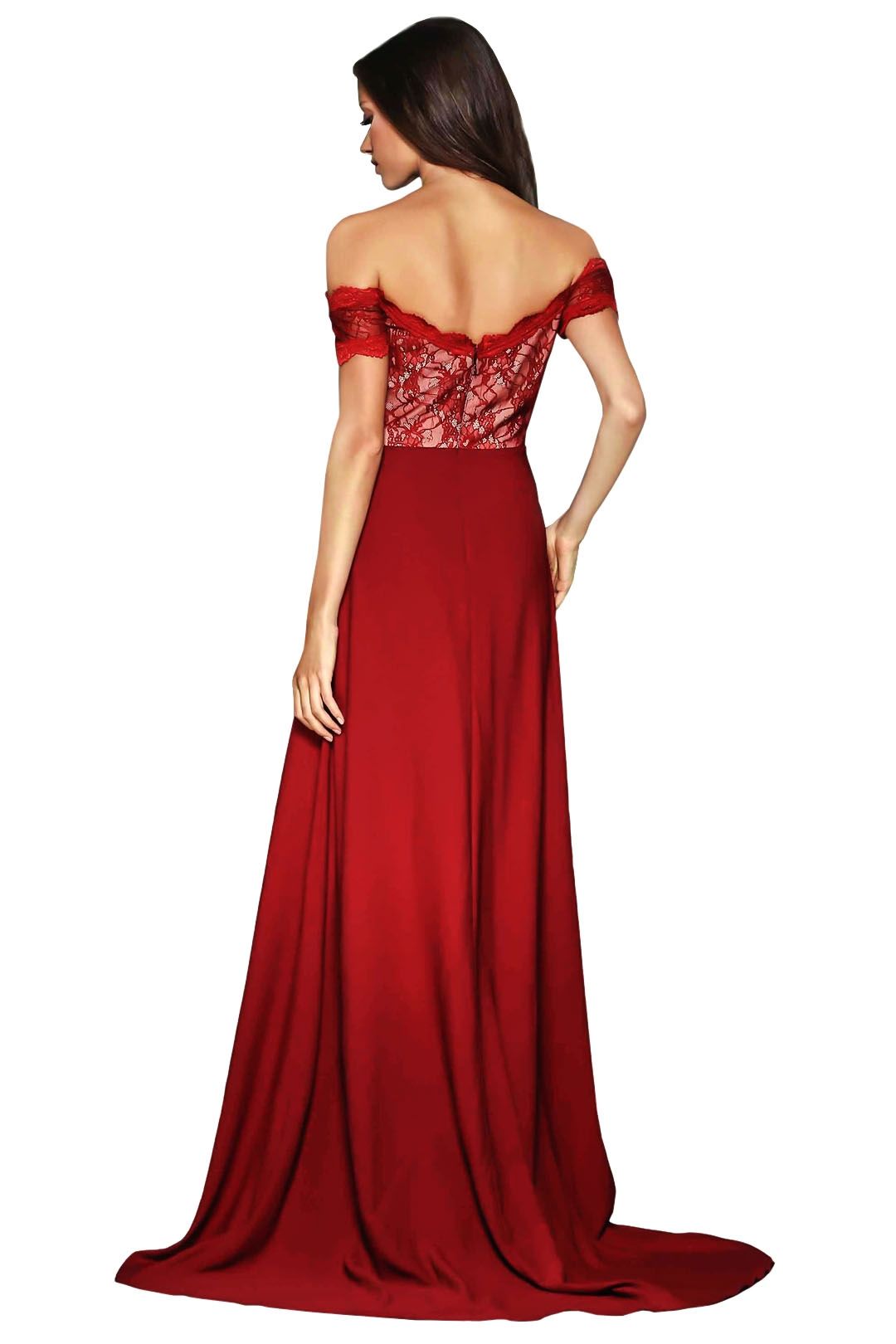 Elle Zeitoune - Montana Gown - Red - Back
