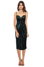Elle Zeitoune - Tara Sequin Dress - Green - Front
