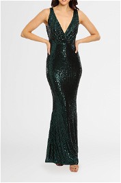 Elle Zeitoune Emerald Sequin Gown