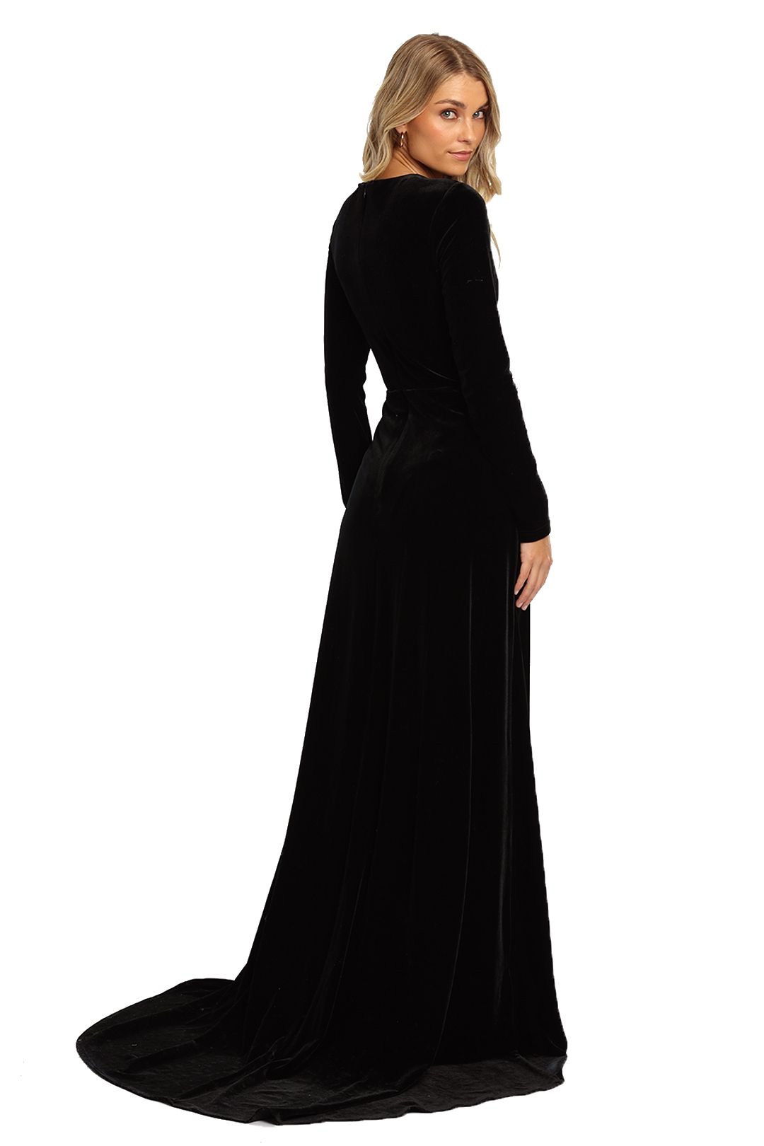 Hire Fontaine Gown in Black Elle Zeitoune GlamCorner