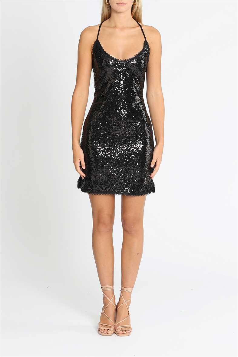 Hire Stretchy Sequin Mini - Black | Elle Zeitoune | GlamCorner