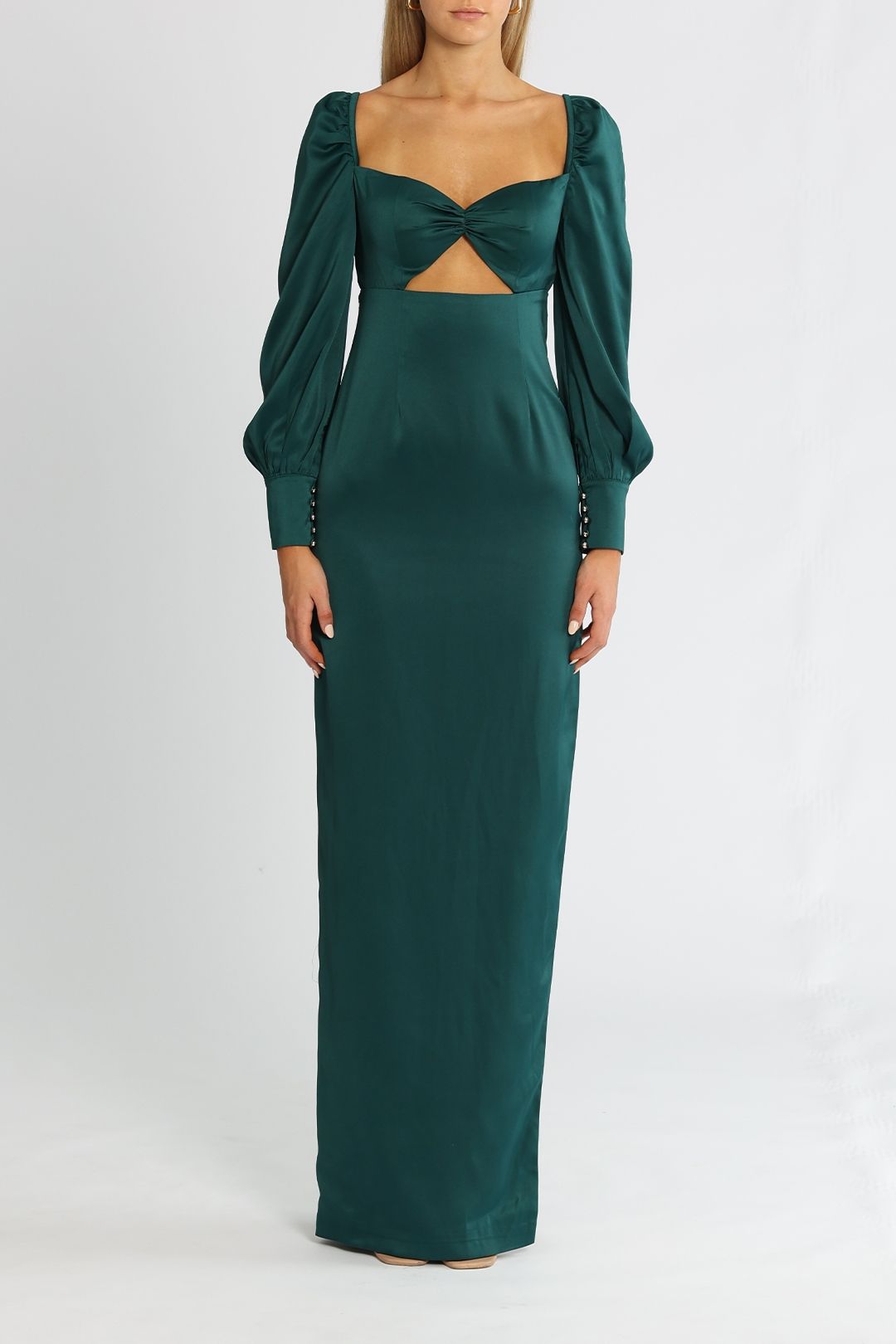 YOURS LONDON Plus Size Emerald Green Lace Sweetheart Midi Dress