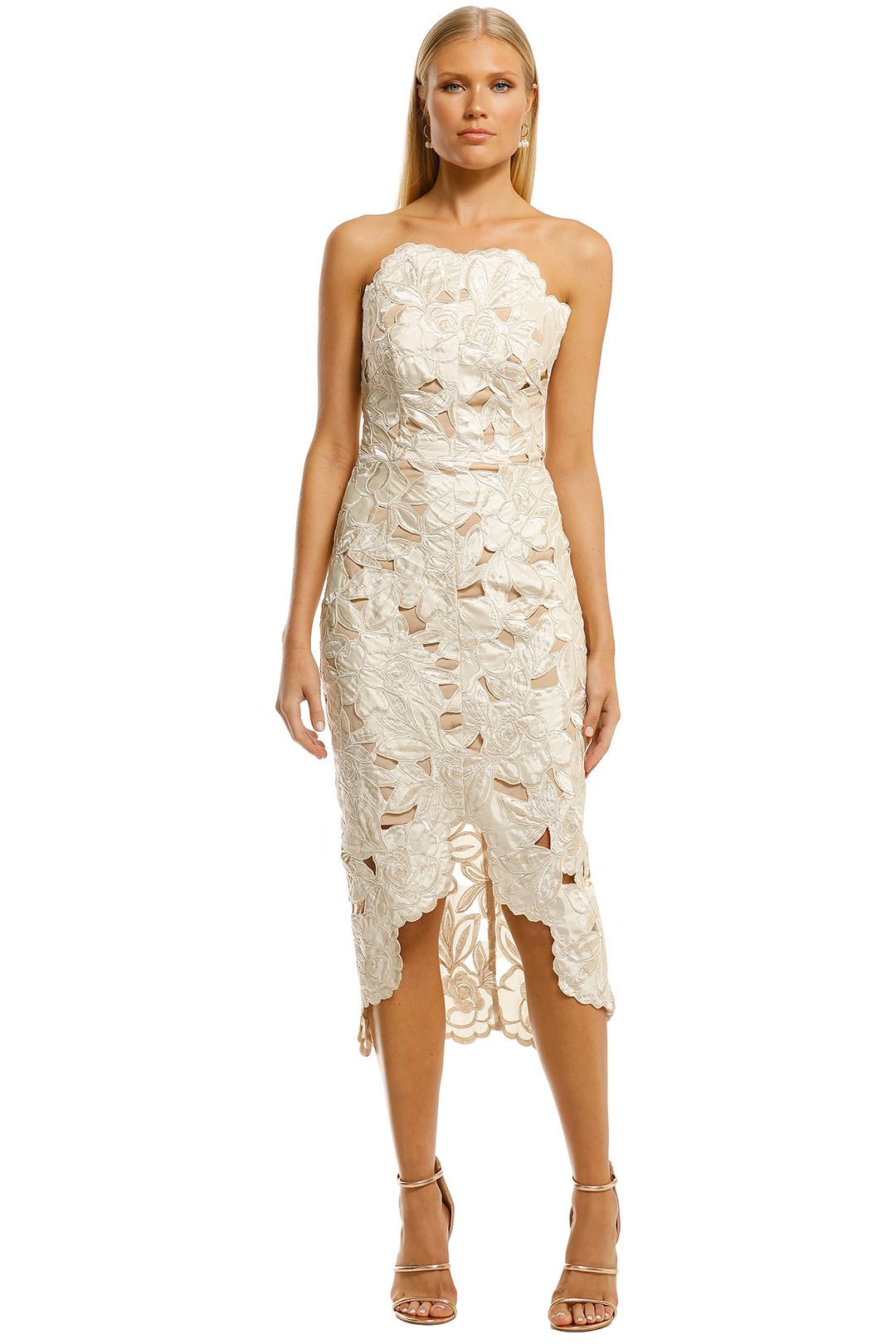 Elliatt-Atrium-Dress-Champagne-Front