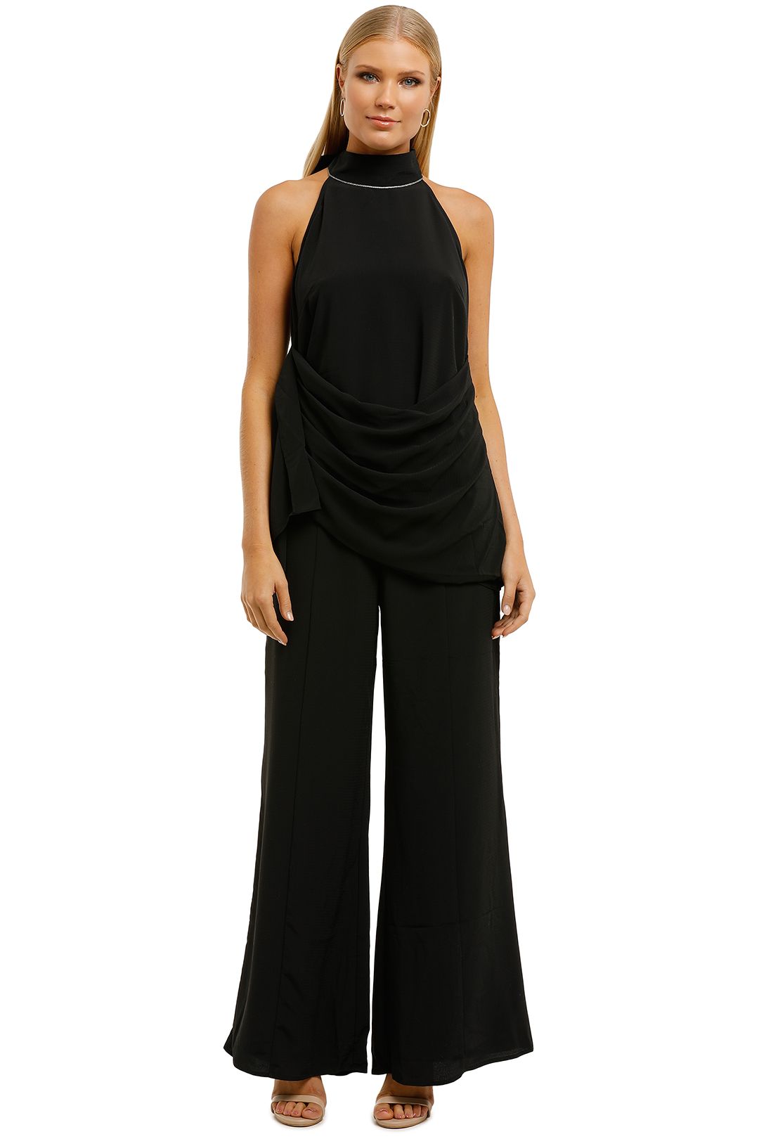 Elliatt-Cacti-Top-and-Pant-Set-Black-Front