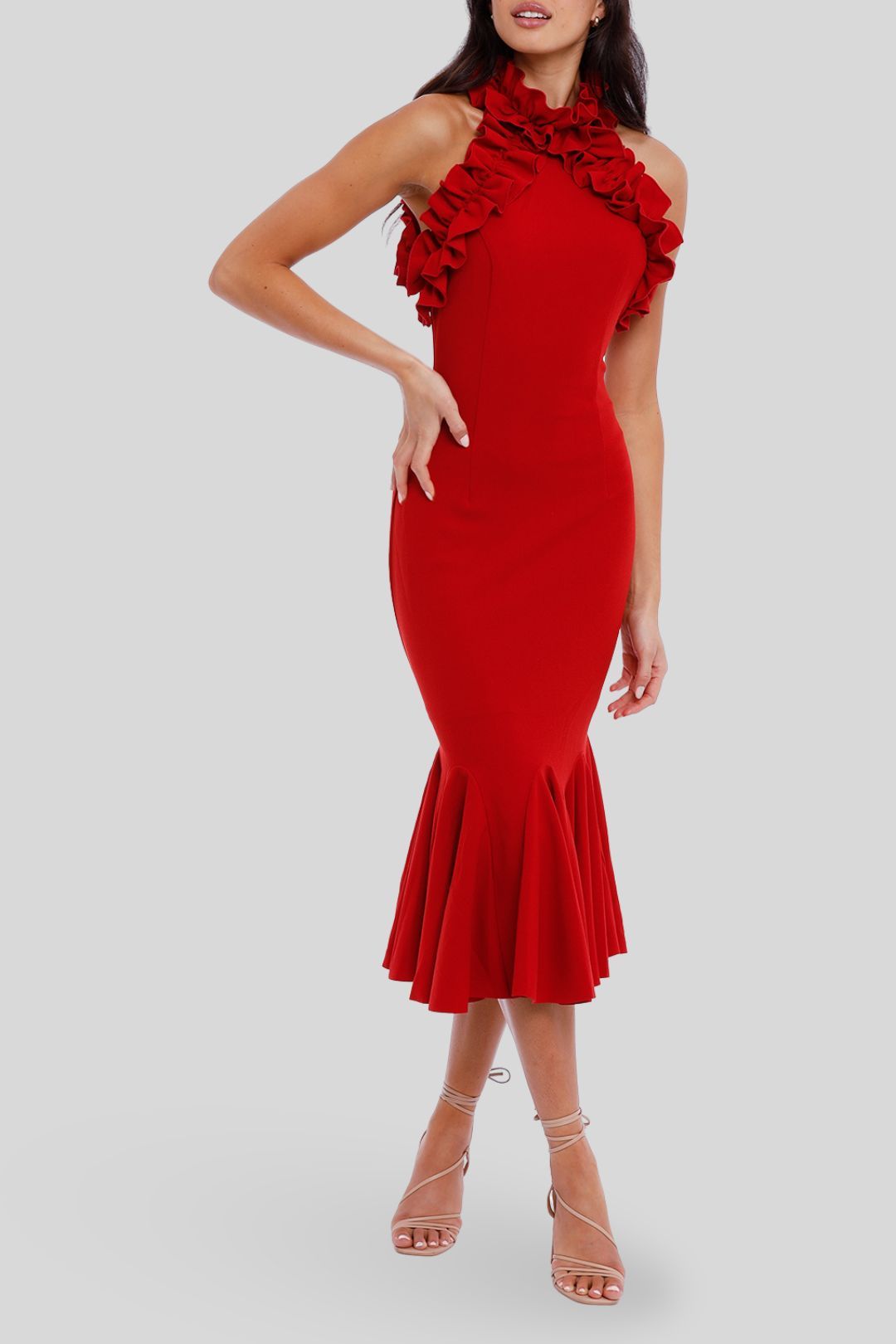 Hire Composure Dress in Scarlet Elliatt GlamCorner