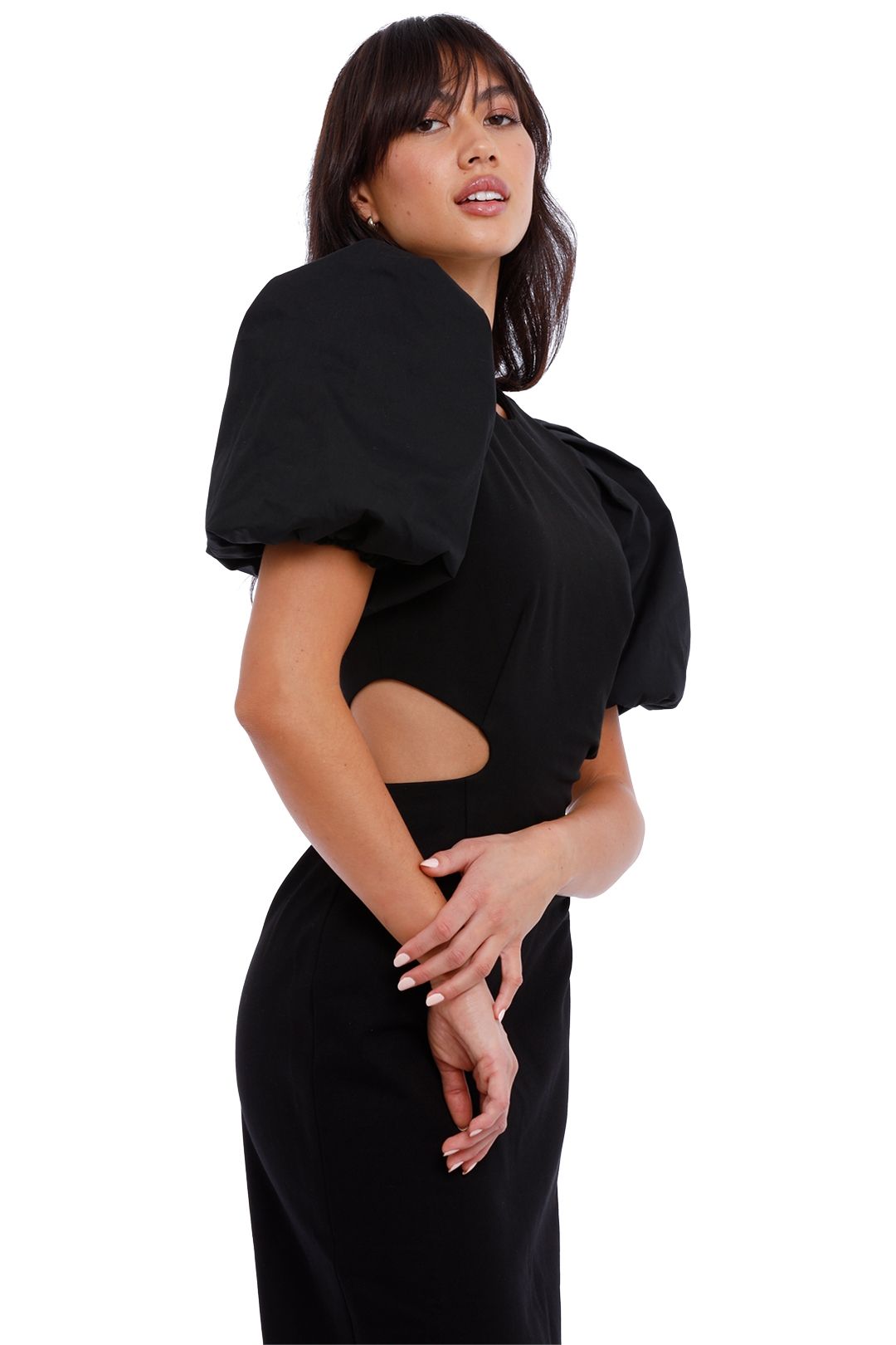 Elliatt Suffage Dress in Black Short Sleeves
