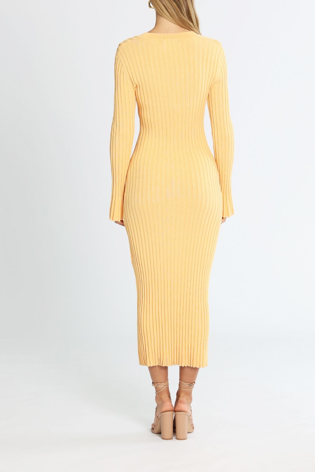 Rib midi dress discount