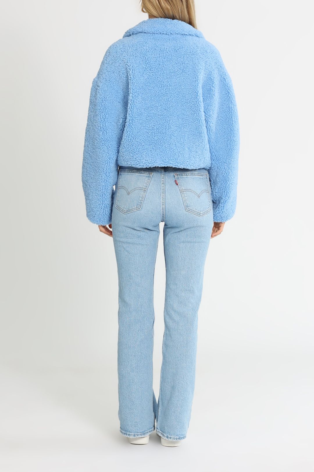 Hire Maeve Teddy Jacket in Cornflower Ena Pelly GlamCorner