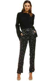 Equipment-Printed-Silk-Satin-Straight-Leg-Pant-Black-Floral-Front