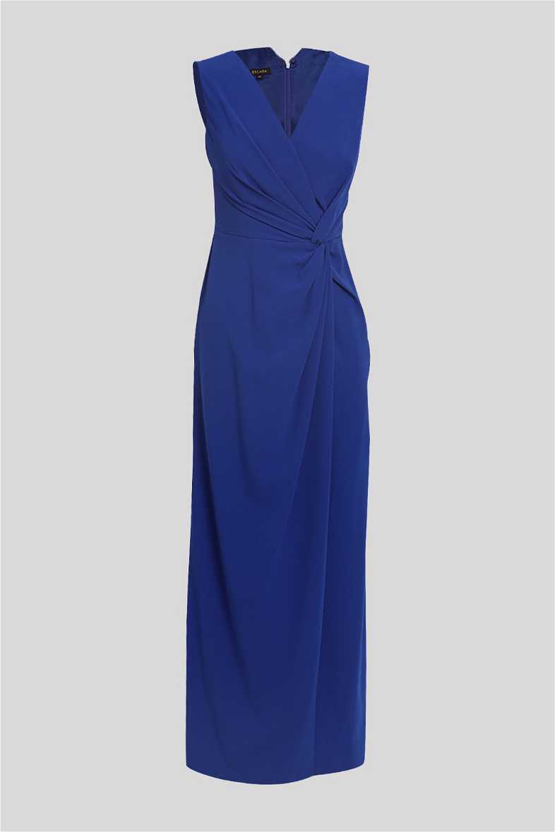 escada formal dresses ESCADA Size 6 Deep Sea Navy Three Quarter Sleeve Sheath Lace Up Dress – Sui  Generis Designer Consignment